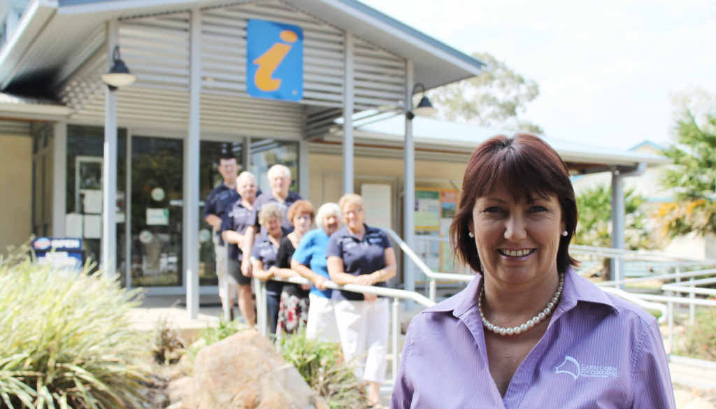 Natalie Lane and volunteers of the Central Highlands Visitor Information Centre. Natalie Lane and volunteers of the Central Highlands Visitor Information Centre.